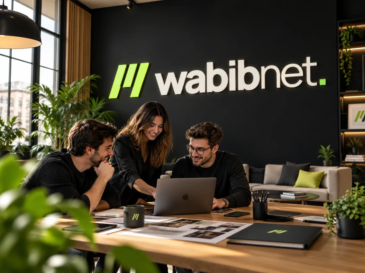 Échange autour d’un projet web dans un espace aux couleurs de Wabib Net.