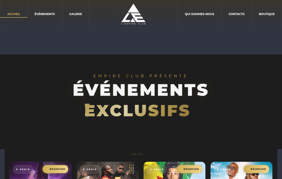 Aperçu du site L’Empire Club