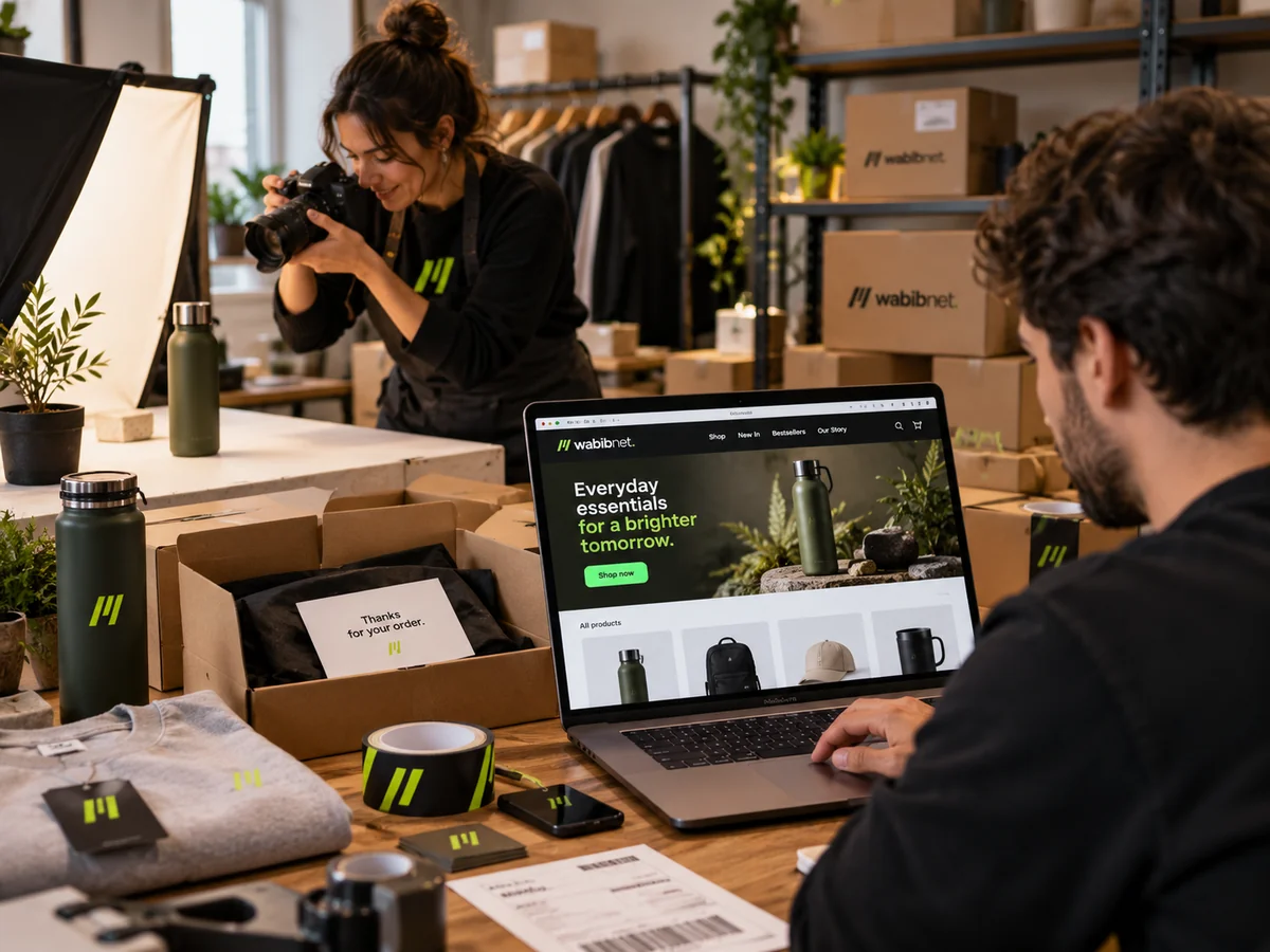 Préparation d’une boutique en ligne avec son catalogue de produits et ses commandes.